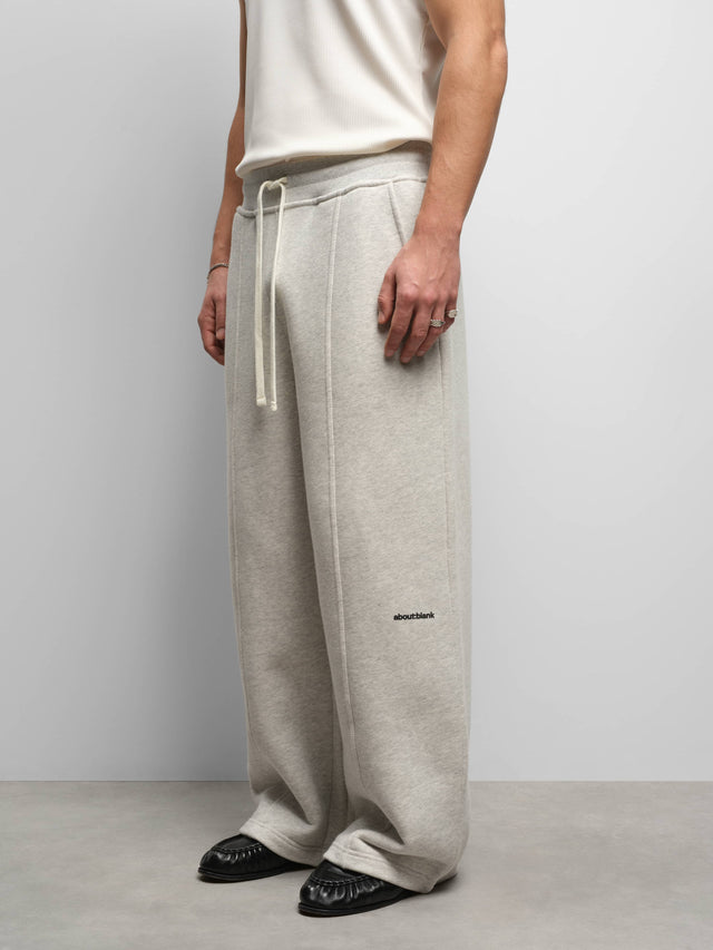 pleated sweatpant grey marl/black