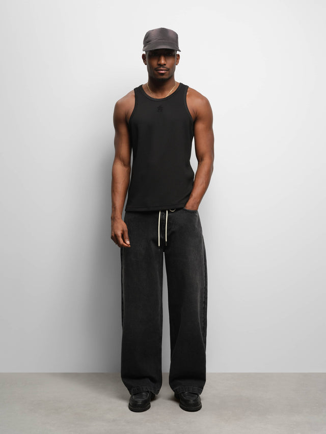 wide leg denim jean vintage black