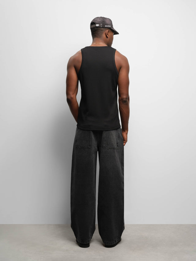 wide leg denim jean vintage black