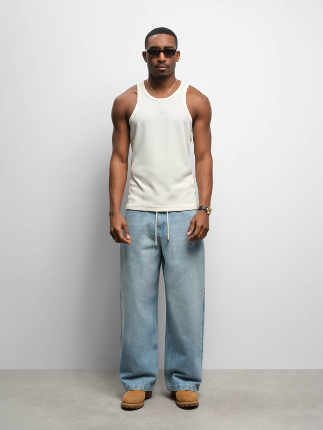 monogram 2 pack vests oat