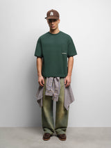 box t-shirt epsom green/ecru