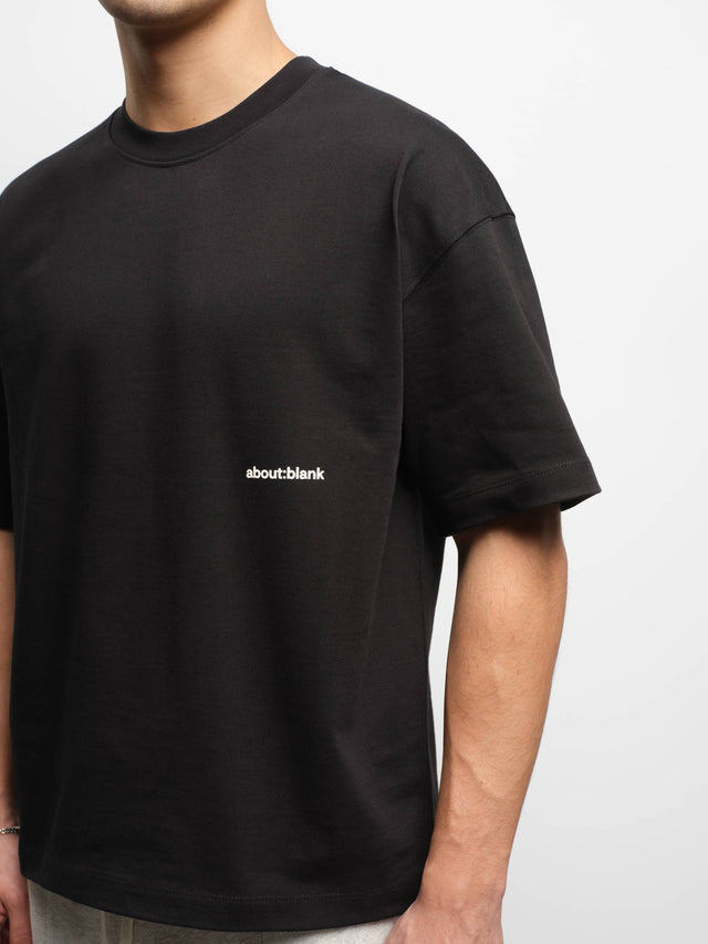 box t-shirt black/ecru