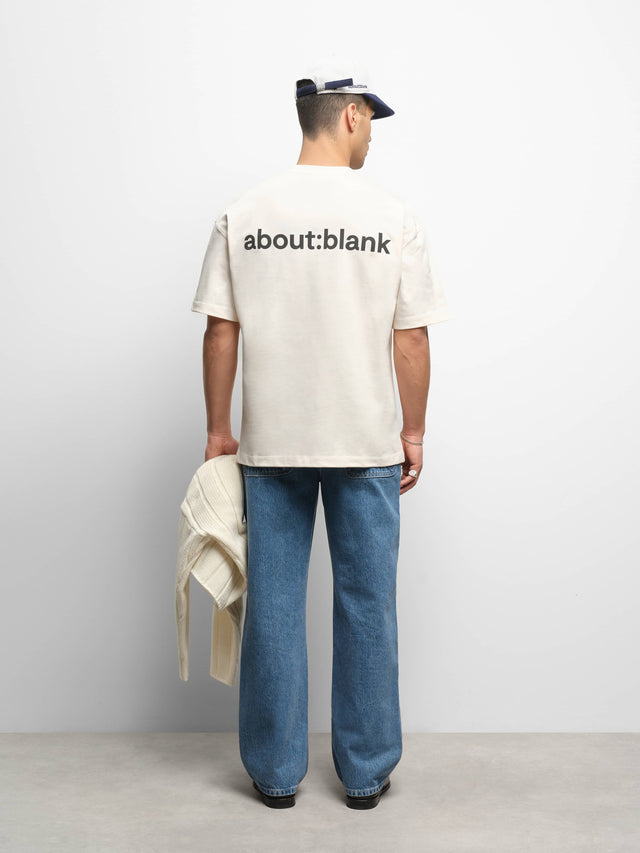 reverse t-shirt oat/black