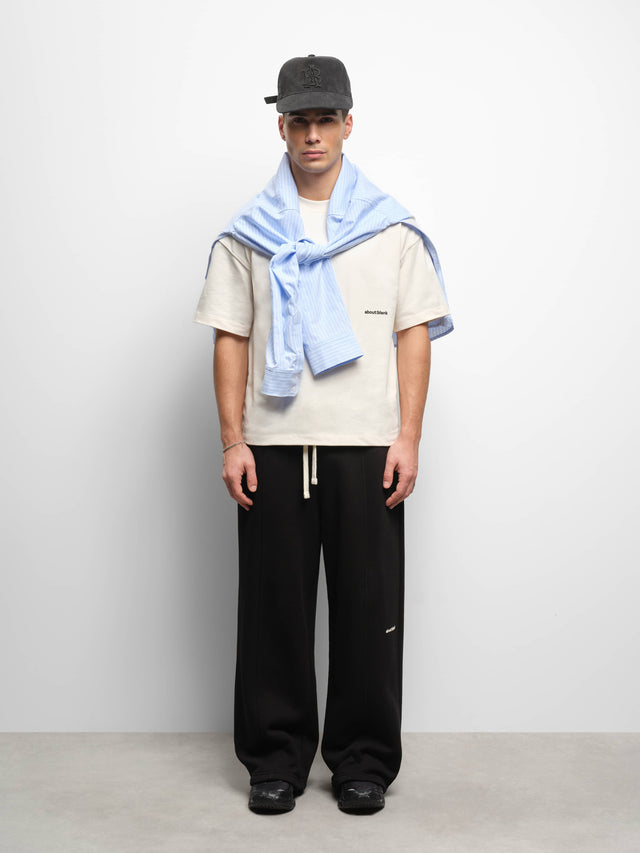 box t-shirt - oat/black