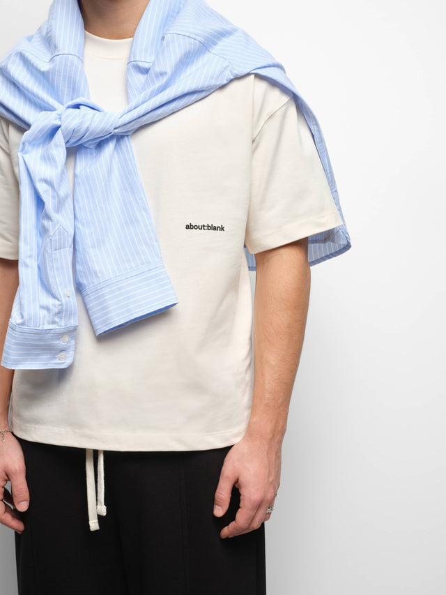 box t-shirt - oat/black