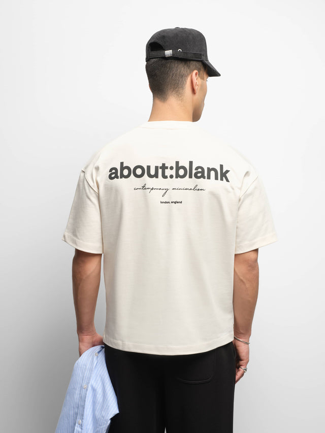 box t-shirt - oat/black