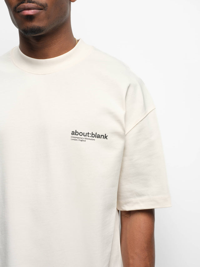 dual logo t-shirt oat/black