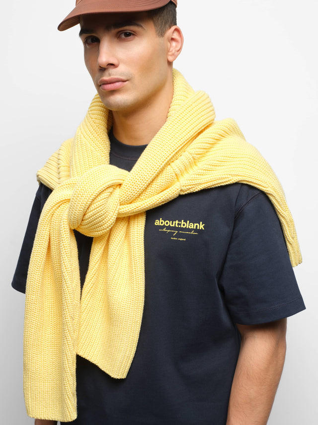 reverse t-shirt navy/yellow