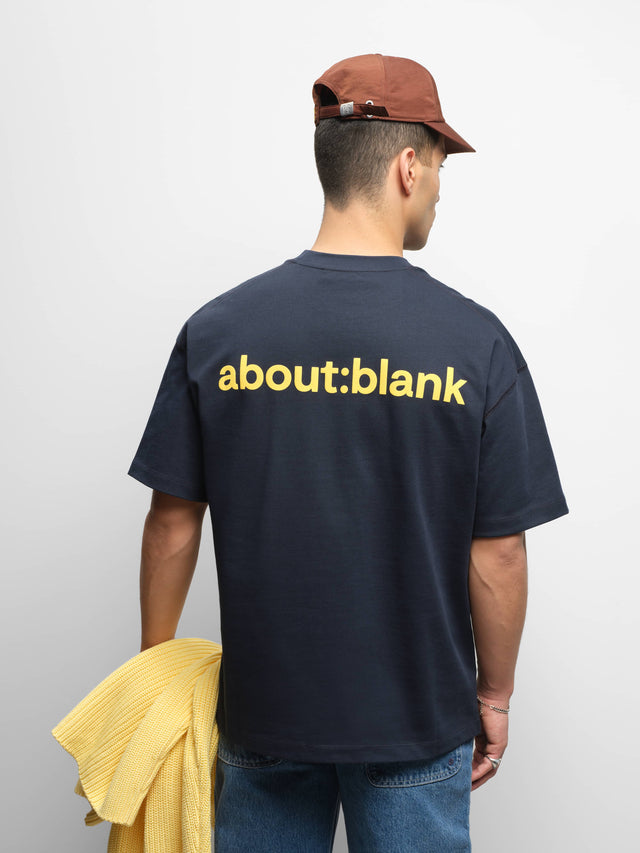 reverse t-shirt navy/yellow