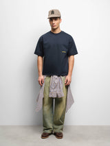 box t-shirt navy/yellow