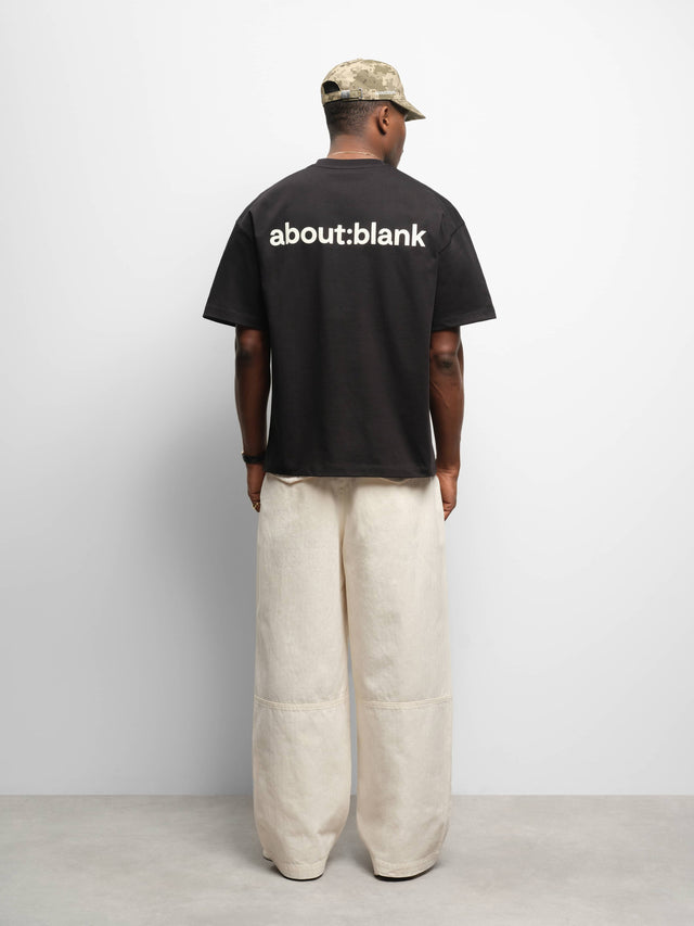 reverse t-shirt black/ecru