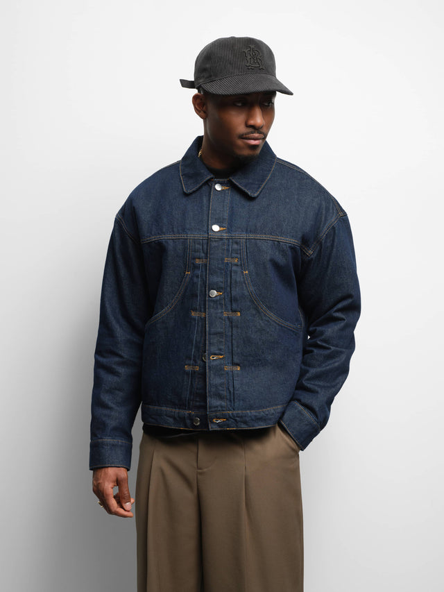 denim jacket raw indigo