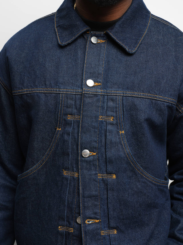 denim jacket raw indigo