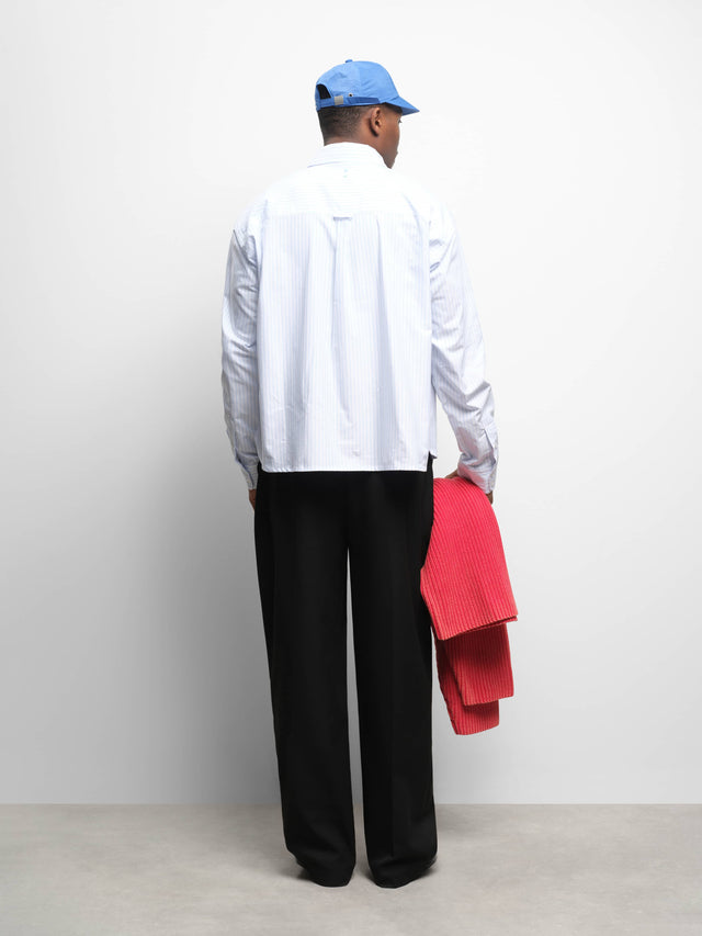 oxford script shirt white/blue