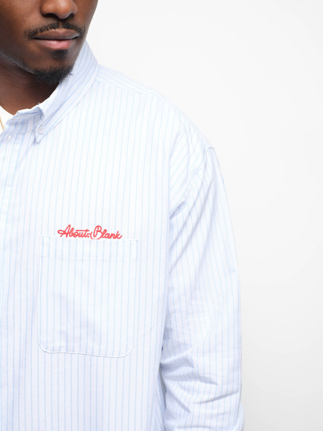 oxford script shirt white/blue