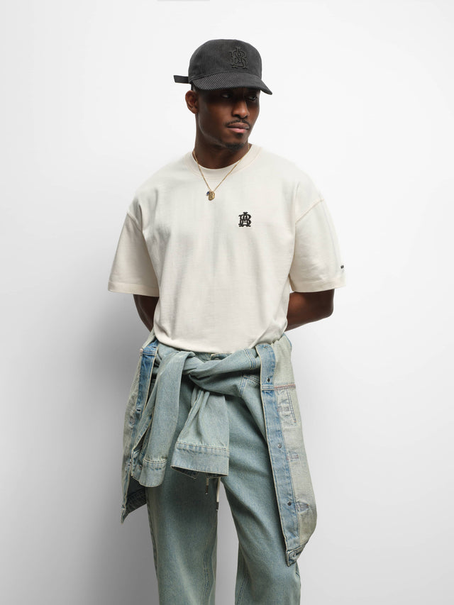classic t-shirt oat/black