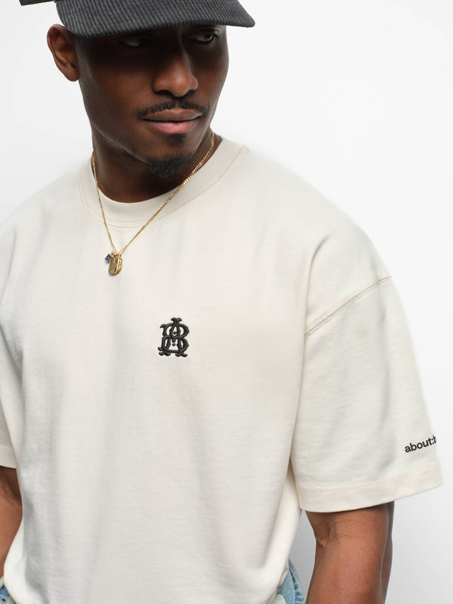 classic t-shirt oat/black