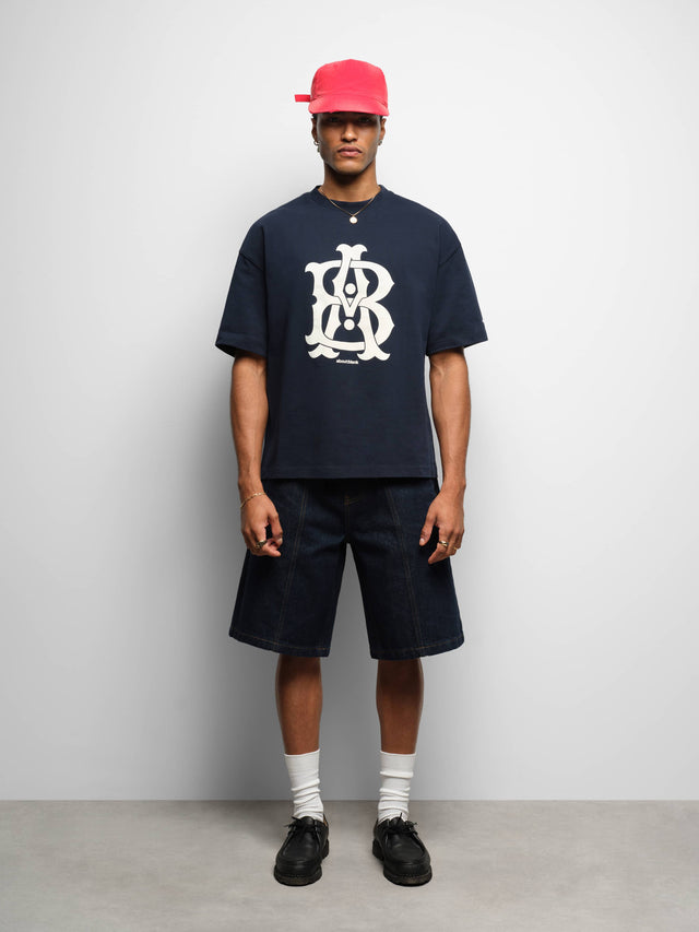 varsity t-shirt navy/ecru