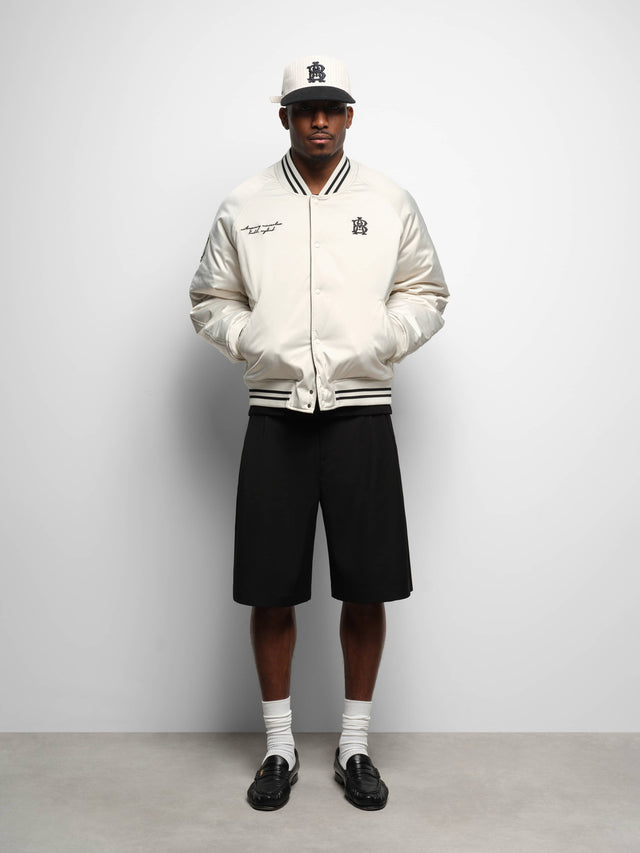 reversible satin jacket black/ecru