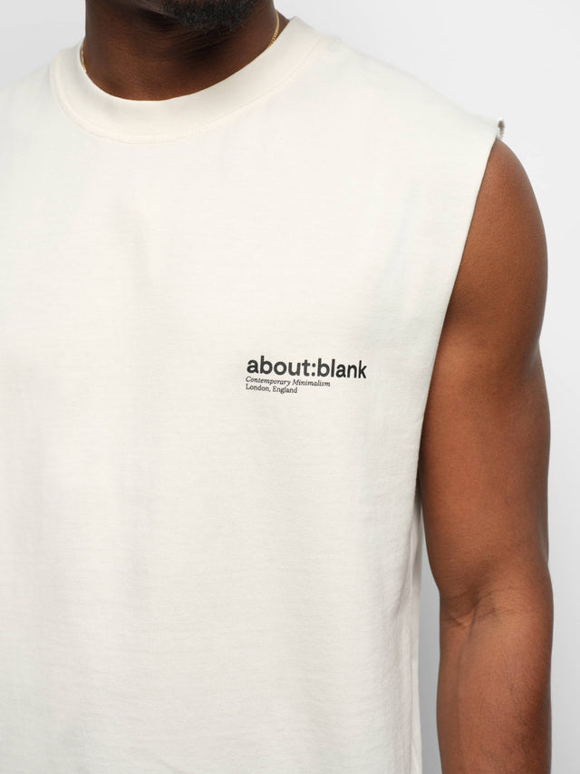 dual logo sleeveless t-shirt oat
