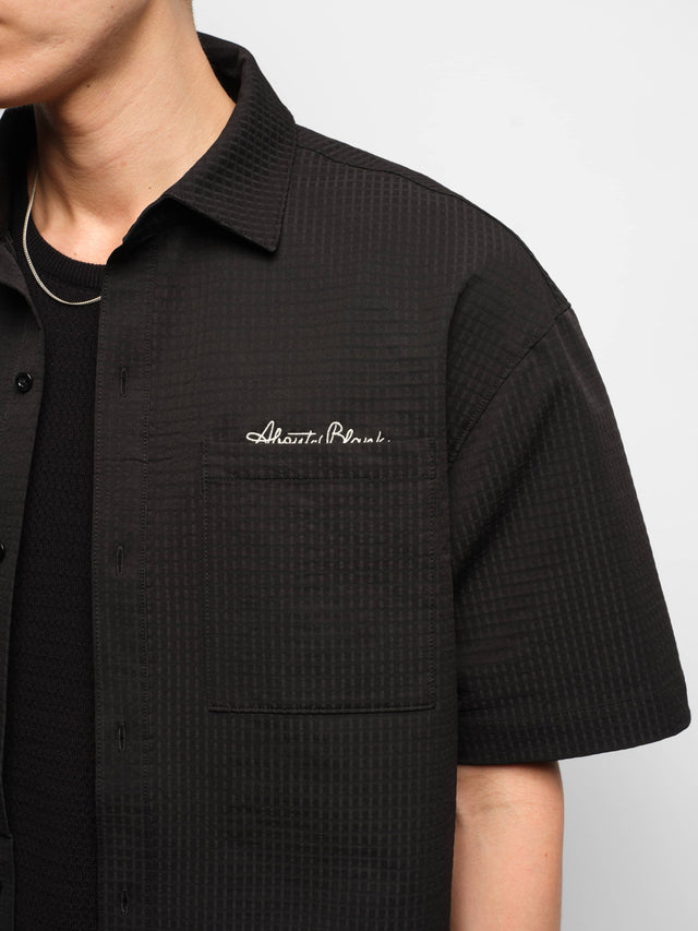textured shirt black
