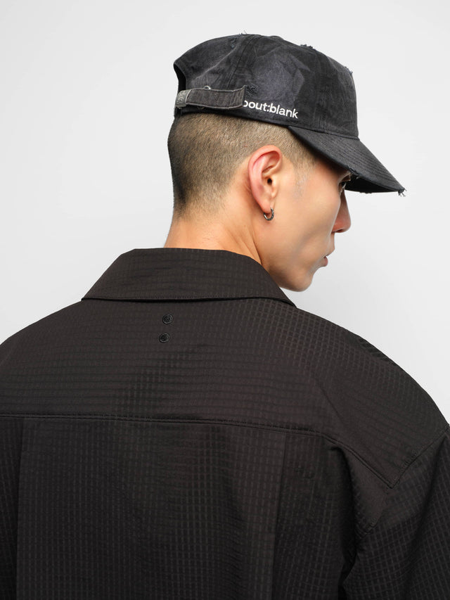 textured shirt black
