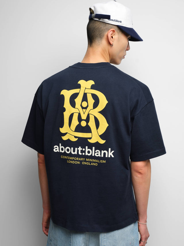 insignia t-shirt navy/yellow/ecru