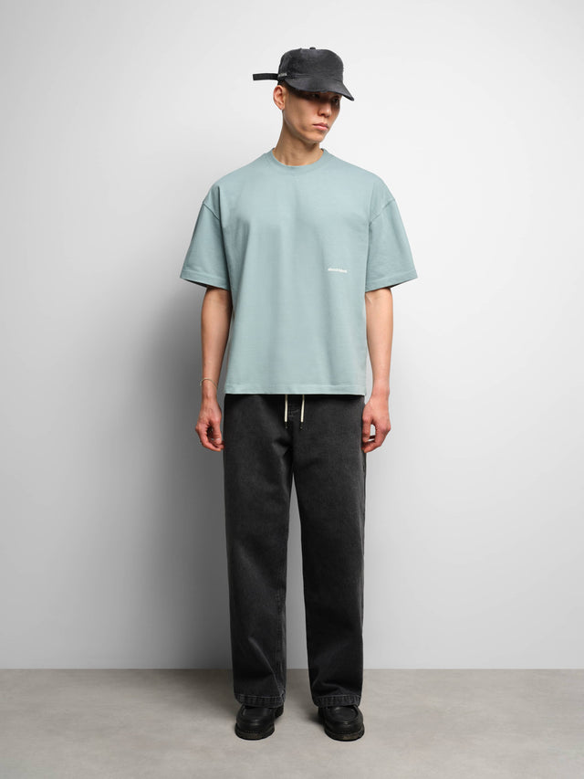 box t-shirt tourmaline/ecru