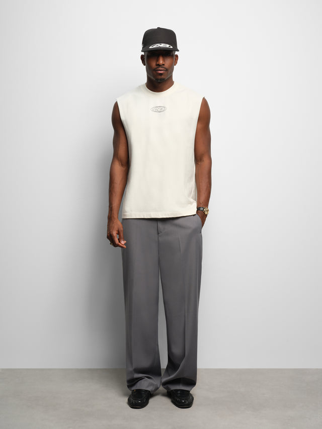 ellipse sleeveless t-shirt oat
