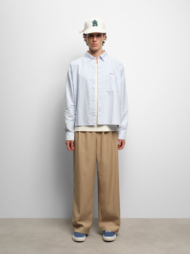 oxford script shirt blue/red