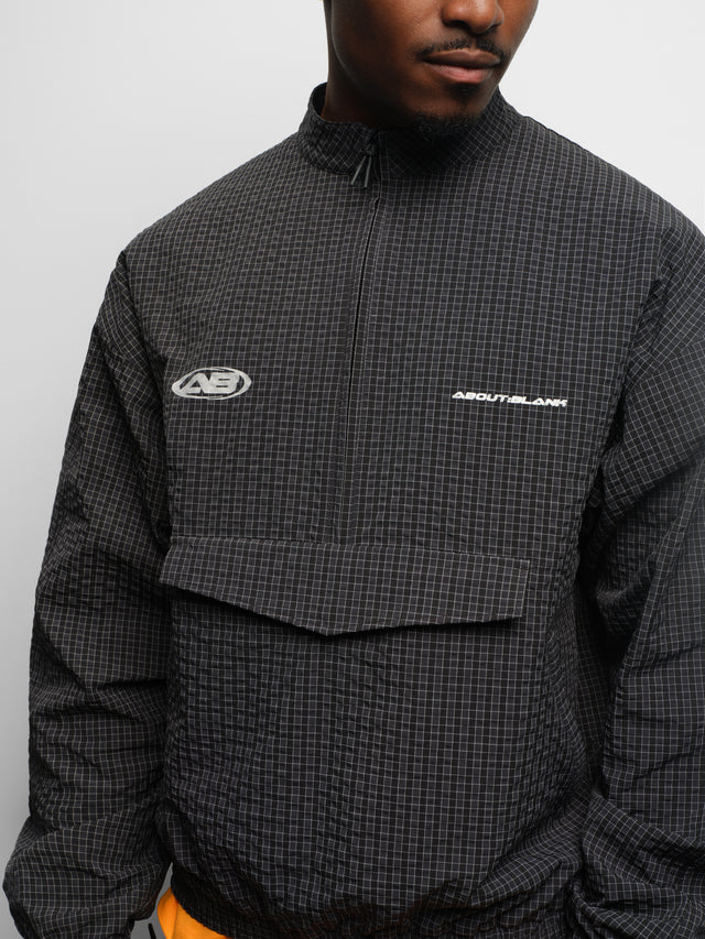 overhead oblique jacket navy check