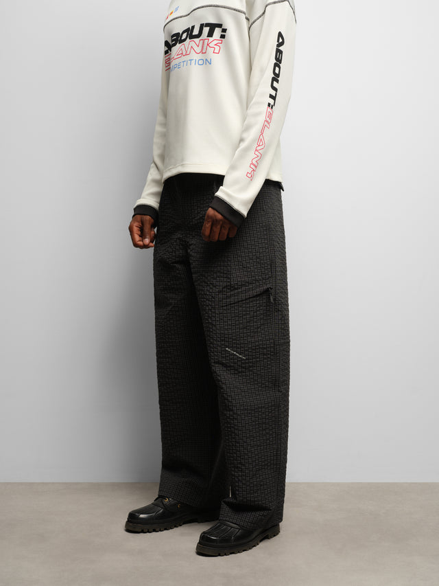 technical pant navy check