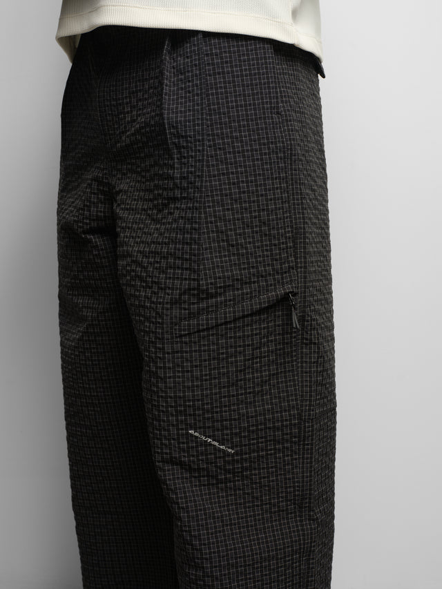 technical pant navy check