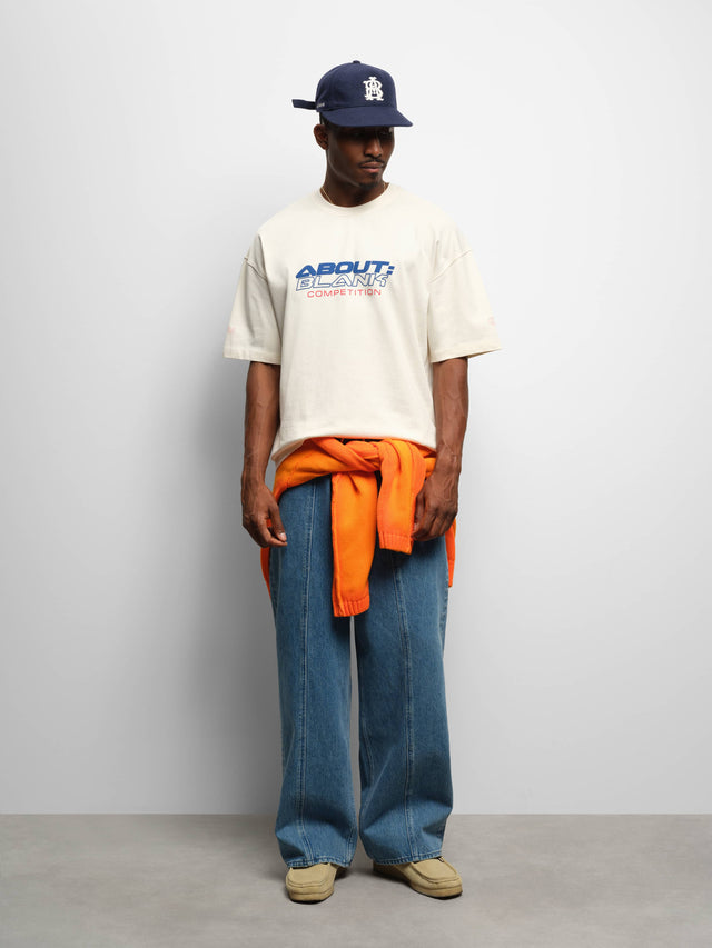 mulligan t-shirt oat/blue/red