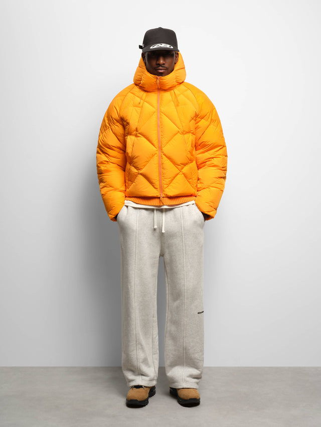 nylon puffer jacket orange
