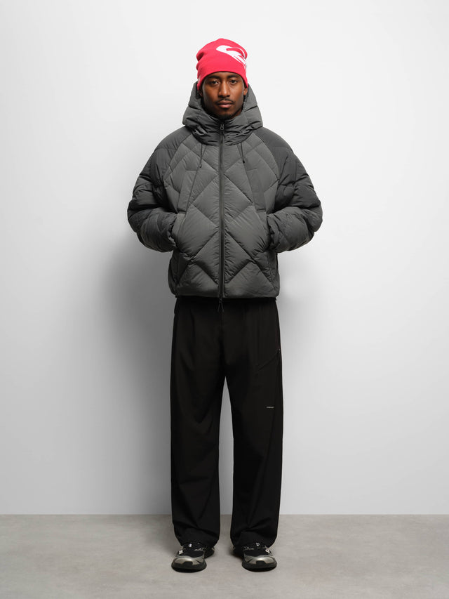 ripstop puffer jacket dusty black