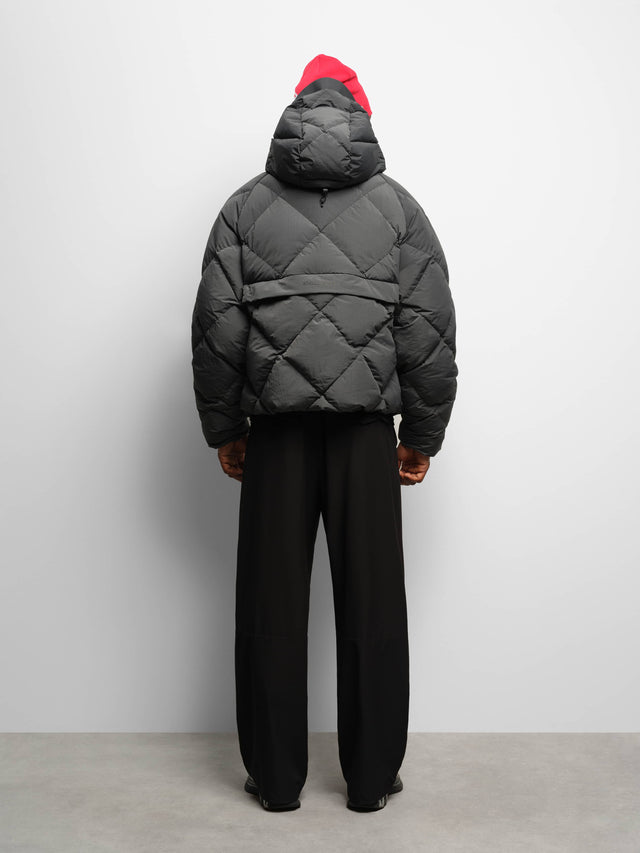 ripstop puffer jacket dusty black