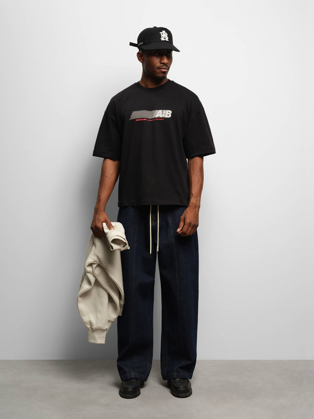 resistance t-shirt black/ecru/red