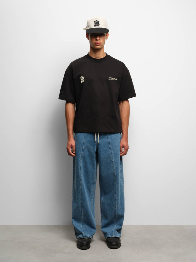 dual logo t-shirt black/ecru