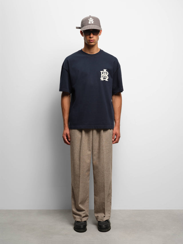 monogram t-shirt navy/ecru