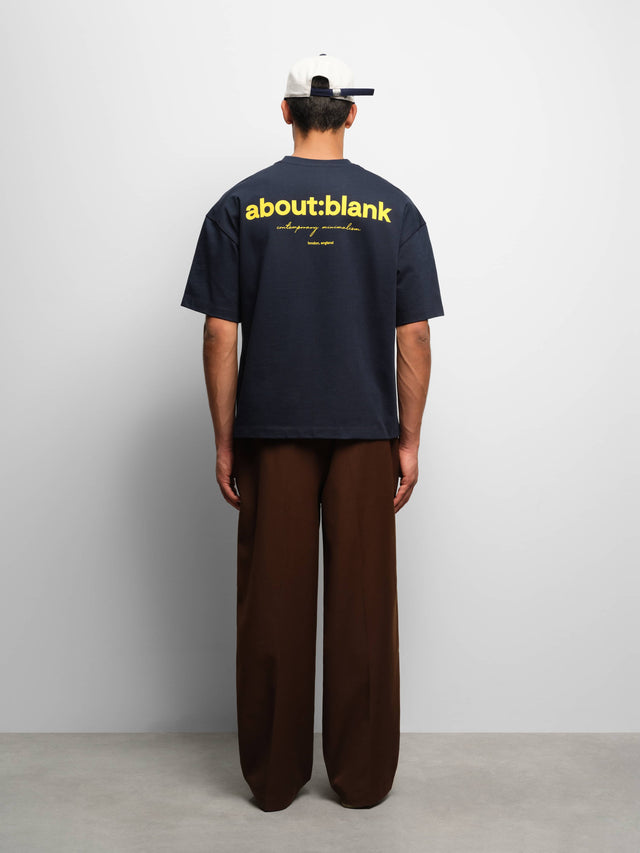 box t-shirt navy/yellow