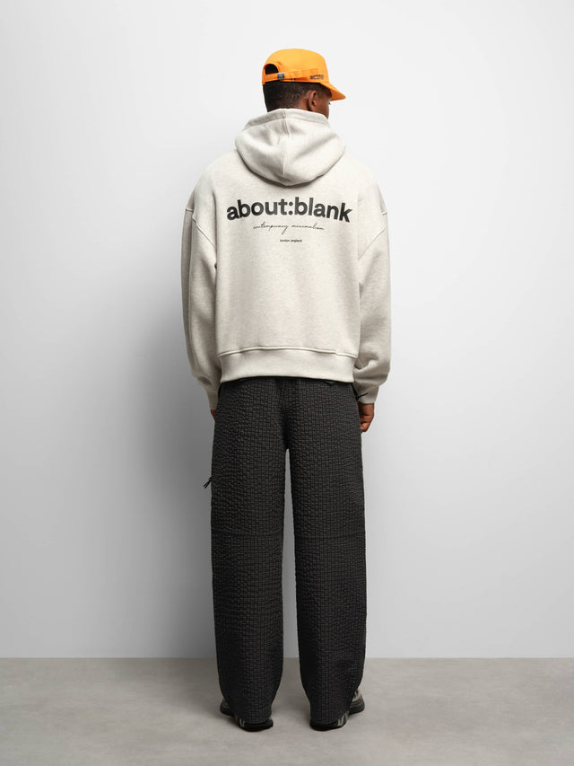 box zip hoodie grey marl/black