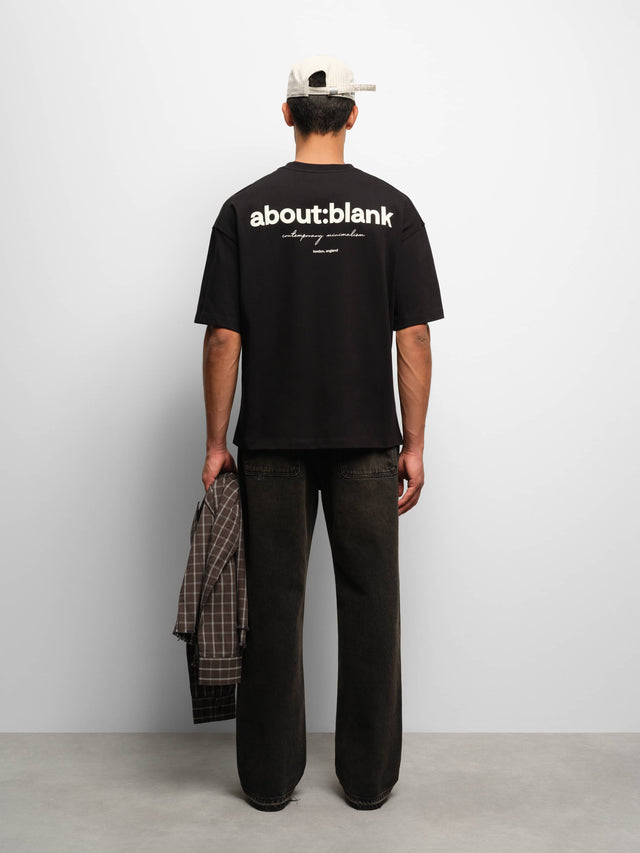 box t-shirt black/ecru