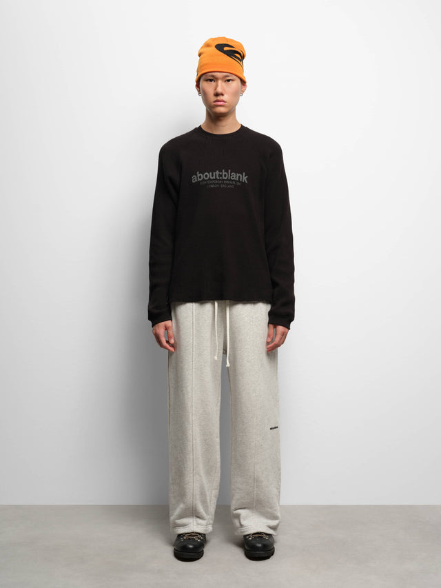 garcon long sleeve waffle black