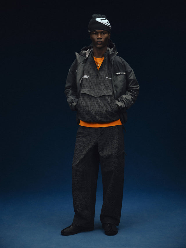 technical pant navy check