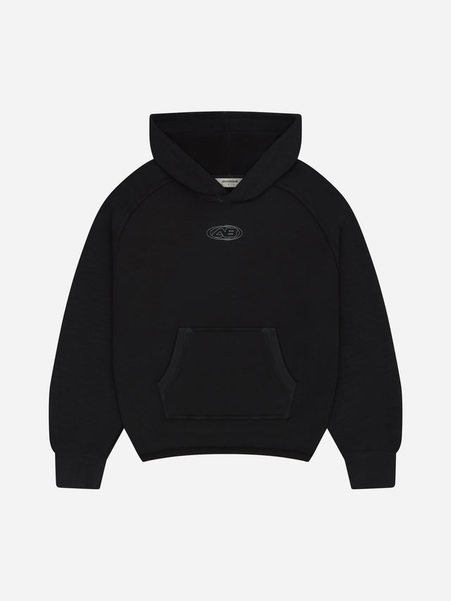 ellipse cut off hoodie black