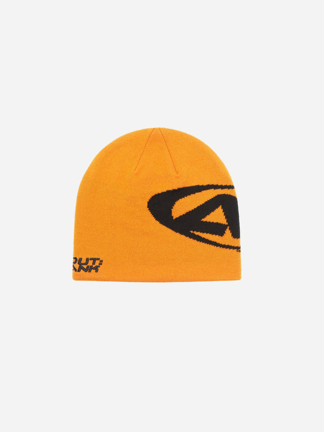 ellipse skull beanie orange/black
