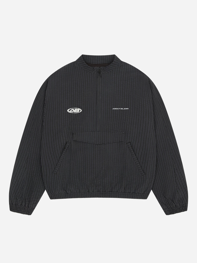 overhead oblique jacket navy check