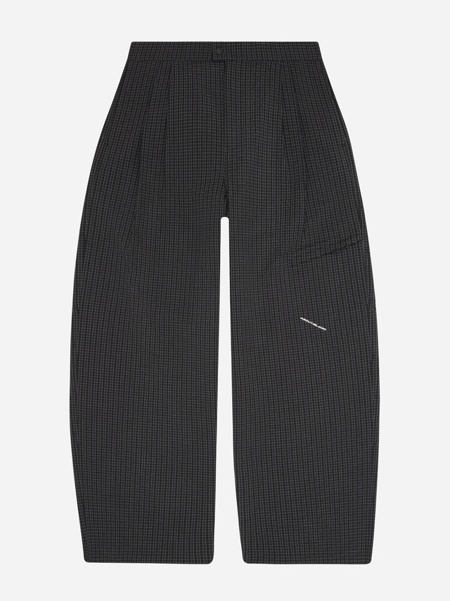 technical pant navy check