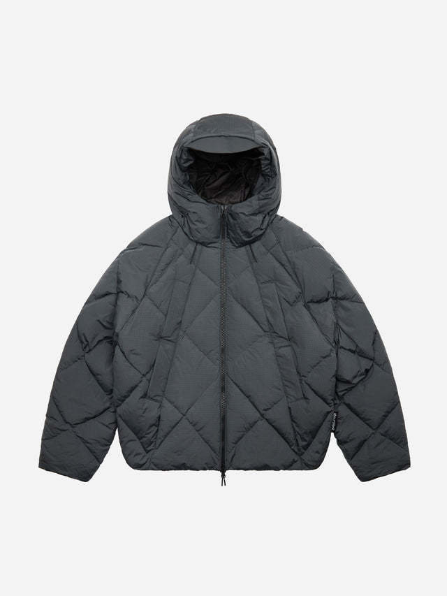 ripstop puffer jacket dusty black